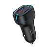 Vipfan C11 autós töltő, USB + USB-C, PD 20W + QC 3.0, LED, fekete (C11-black)