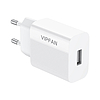 Vipfan E01 hálózati töltő, 1x USB, 2,4A + USB-C kábel, fehér (E01S-TC)