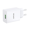Vipfan E03 hálózati töltő, 1x USB, 18W, QC 3.0 + Lightning kábel, fehér (E03S-LT)