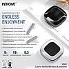 WEKOME VB09 Cyerin sorozat - Bluetooth V5.3 TWS vezeték nélküli fejhallgató töltőtokkal fekete (WK-VB09_BLACK)