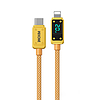 WEKOME WDC-08 Vanguard sorozat - USB-C villámgyors töltéshez PD 20 W csatlakozókábel 1 m arany (WK-WDC-08_GOLD)