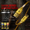 WEKOME WDC-161 Sakin Series - USB-A-USB-C gyorstöltő 6A csatlakozókábel 1 m arany (WK-WDC-161_02)