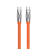 WEKOME WDC-188 Wingle Series - USB-C-USB-C csatlakozókábel 100 W gyorstöltés 1 m narancs (WK-WDC-188_ORANGE)