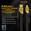 WEKOME WDC-190 mecha sorozat - USB-A villámgyors töltés csatlakozókábel 1 m sárga (WK-WDC-190_01_YELLOW)