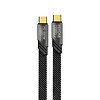 WEKOME WDC-192 Mecha Series - USB-C-USB-C 100 W gyorstöltő csatlakozókábel 1,2 méter homályosodás (WK-WDC-192_TARNISH)