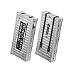 WEKOME WP-339 konténersorozat - Power bank 10000 mAh szuper töltés beépített USB-C és Lightning PD 20 W kábellel + QC 22,5 W ezüst (WK-WP-339_SILVER)