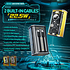 WEKOME WP-345 Vanguard Series - Power bank 10000 mAh gyorstöltés beépített USB-C és Lightning PD 20 W kábellel + QC 22,5 W sárga (WK-WP-345_YELLOW)