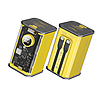WEKOME WP-347 Vanguard Series - Power bank 20000 mAh szupergyors töltés beépített USB-C PD 20W és Lightning + USB-A QC3.0 22.5W kábellel sárga (WK-WP-347_YELLOW)