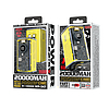 WEKOME WP-347 Vanguard Series - Power bank 20000 mAh szupergyors töltés beépített USB-C PD 20W és Lightning + USB-A QC3.0 22.5W kábellel sárga (WK-WP-347_YELLOW)