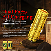 WEKOME WP-C37 Sakin sorozat - USB-C és USB-A gyorstöltő PD 20 W autós töltő arany (WK-WP-C37)