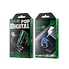 WEKOME WP-C44 Pop digitális sorozat - Autós töltő beépített 3 az 1-ben USB-C / Lightning / Micro USB + 2x USB-A 33 W-os kábellel fekete (WK-WP-C44_BLACK)
