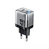 WEKOME WP-U02 mecha sorozat - 2x USB-C szupergyors töltő GaN 40 W hálózati töltő ezüst (WK-WP-U02)