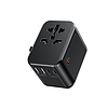 WEKOME WP-U03 Pop digitális sorozat - EU / UK / US / AU töltő / utazási adapter + 3x USB-C és 2x USB-A 30 W fekete (WK-WP-U03)