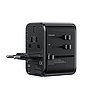 WEKOME WP-U03 Pop digitális sorozat - EU / UK / US / AU töltő / utazási adapter + 3x USB-C és 2x USB-A 30 W fekete (WK-WP-U03)