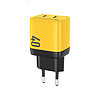 WEKOME WP-U128 - 2x USB-C szupergyors töltő GaN 40 W hálózati töltő sárga (WK-WP-U128)