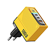 WEKOME WP-U155 Tint sorozat - 2x USB-C és USB-A szupergyors töltő GaN 100 W sárga (WK-WP-U155)