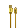 WK Design Sakin sorozatú gyorstöltő kábel / USB adatátvitel - microUSB 6A 1m arany (WDC-161)