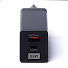 Wozinsky 65W GaN töltő USB portokkal, USB C támogatja a QC 3.0 PD fekete (WWCG01) szabványt