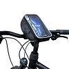 Wozinsky Bike kormánytáska kerékpár telefontok 6,5 hüvelykes 0,9 literes fekete (WBB4BK) számára