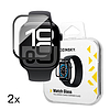 Wozinsky Full Glue edzett üveg fekete kerettel Apple Watch 46mm-hez (2 db.)