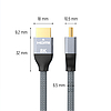 Wozinsky kábel HDMI 2.1 8K 60 Hz 48 Gbps / 4K 120 Hz / 2K 144 Hz 1 m ezüst (WHDMI-10)