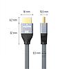 Wozinsky kábel HDMI 2.1 8K 60 Hz 48 Gbps / 4K 120 Hz / 2K 144 Hz 5 m ezüst (WHDMI-50)