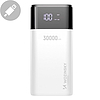 Wozinsky powerbank 30000mAh Li-Po 4 x USB LCD kijelzővel 2 A fehér (WPB-001WE)