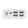 Wozinsky powerbank 30000mAh Li-Po 4 x USB LCD kijelzővel 2 A fehér (WPB-001WE)