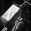 Wozinsky kerékpártáska telefontokkal, vázra (6,5 hüvelykes, 1 l-ig, fekete) (WBB6BK)