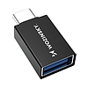 Wozinsky W10GY1S USB-C - USB-A 3.2 10Gb/s adapter - fekete