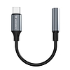 Wozinsky WACM-01 USB-C Adapter - 3,5 mm-es Mini Jack - Fekete