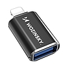 Wozinsky WALA-01 Lightning - USB-A OTG adapter - fekete
