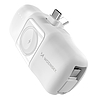 Wozinsky WF16-YCS 5000mAh 15W USB-C Mini Power Bank Beépített USB-C Kábellel és Apple Watch Töltővel - Fehér