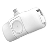 Wozinsky WF16-YCS 5000mAh 15W USB-C Mini Power Bank Beépített USB-C Kábellel és Apple Watch Töltővel - Fehér