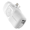 Wozinsky WF16-YLS 5000mAh 15W Lightning Mini Power Bank beépített USB-C kábellel és Apple Watch töltővel - fehér