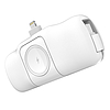 Wozinsky WF16-YLS 5000mAh 15W Lightning Mini Power Bank beépített USB-C kábellel és Apple Watch töltővel - fehér