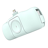 Wozinsky WF16-YLS 5000mAh 15W Lightning Mini Power Bank beépített USB-C kábellel és Apple Watch töltővel - zöld