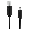 Wozinsky WKDDY1S USB-B - USB-C kábel 1m - fekete