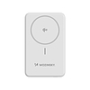 Wozinsky WLWP-10KA0Y3WS 22.5W PD Qi2 10000 mAh külső akkumulátor, állvánnyal, 1x USB-A, 1x USB-C - fehér