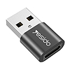 Yesido - OTG adapter (GS09) - USB Type-C-hez, Plug & Play, 5 Gbps - fekete (KF235526)