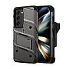ZIZO BOLT sorozat - Páncélozott tok Samsung Galaxy S23 készülékhez 9H üveggel képernyőhöz + tartó állvánnyal szürke (BOLT-SAMGS23-MGRBK)