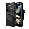 ZIZO BOLT sorozat - Páncélozott tok Samsung Galaxy S23 készülékhez 9H üveggel képernyőhöz + tartó állvánnyal fekete (BOLT-SAMGS23-BKBK)