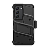 ZIZO BOLT sorozat - Páncélozott tok Samsung Galaxy S23 készülékhez 9H üveggel képernyőhöz + tartó állvánnyal fekete (BOLT-SAMGS23-BKBK)