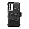 ZIZO BOLT sorozat - Páncélozott tok Samsung Galaxy S23+ telefonhoz 9H üveggel a képernyőhöz + tartó állvánnyal fekete (BOLT-SAMGS23P-BKBK)