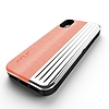 Zizo Retro sorozat - pénztárca hátlapja mágneses zárással és beépített állvánnyal iPhone Xs/X készülékhez barack/ezüst (RET-IPH8-PHSL)
