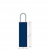 Zsinórfüles kraft táska kék 120x90x370mm, 100db/csomag